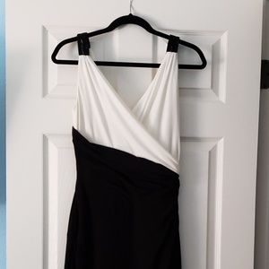 Black and white Lauren even gown